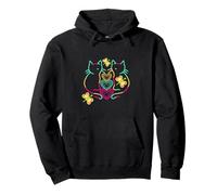 Gato retro para niños, gatitos de los años 80, amigos de los gatos con corazón Sudadera con Capucha