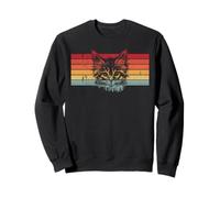 Gato Retro Vintage Estética Amantes De Los Felinos Sudadera