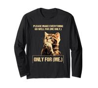 Gato Rezando, por Favor, Haz Que Todo Vaya Bien para mí, Solo para mí Manga Larga