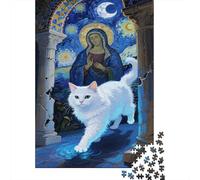 Gato Rompecabezas Imposible,desafío for Adults Religious Figures Entretenimiento Creativo 1000 Piezas Obra De Arte De Juego De para Adultos, Regalos A Partir De 14 Años 1000pcs (75x50cm)