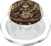 Gato Samurai Comiendo Ramen Vintage Japonés Ukiyo-e Anime PopSockets PopGrip para MagSafe