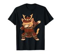 Gato Samurai Dabbing - Anime Funny Japanese Kitty Ninja Camiseta