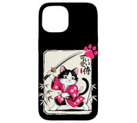 Gato samurái Kawaii Kitten - Gato Chibi Carcasa para iPhone 15