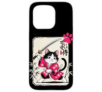 Gato samurái Kawaii Kitten - Gato Chibi Carcasa para iPhone 15 Pro