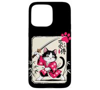 Gato samurái Kawaii Kitten - Gato Chibi Carcasa para iPhone 15 Pro MAX