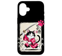 Gato samurái Kawaii Kitten - Gato Chibi Carcasa para iPhone 16