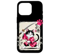 Gato samurái Kawaii Kitten - Gato Chibi Carcasa para iPhone 16 Pro