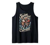 Gato Samurai Nada Contra Armadura de Pez Koi Actual Japon Camiseta sin Mangas