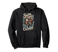 Gato Samurai Nada Contra Armadura de Pez Koi Actual Japon Sudadera con Capucha