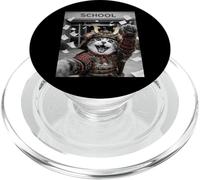 Gato Samurai Último día de Escuela Vacaciones de Verano Divertido Selfie PopSockets PopGrip para MagSafe