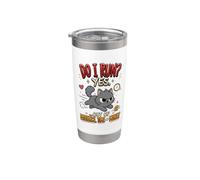 Gato sarcástico se queda sin paciencia Humor de oficina Vaso térmico de acero inoxidable de doble pared