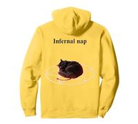 Gato satánico de Siesta Infernal en diseño de Pentagrama Sudadera con Capucha