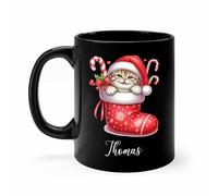 Gato Scottish Fold Navidad Tazas De Regalo Graciosa Tazón De Café Novedad Tazas Té Regalos Novedosos Para Oficina Trabajo Colegas 330 Ml