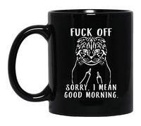 Gato Scottish Fold Tazón Cerámica Tazas Té Graciosa Tazón De Café Regalos Novedosos Para Colegas Amigos Navidad 330 Ml