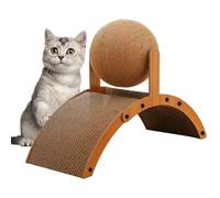 Gato Scratching Ball, Cats Scratching Board, 13,78 x 10,24 x 5,91 pulgadas Vertical Scratcher, Corrugated Base, Interactive Kitten Toy for Apartment, Living Room, Window and Home Use