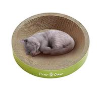 Gato Scratching Board, Corrugated Claw Scratch Pad for Cats, Round Scratching Board with Lounge Bed Design, Long-Lasting Recicled Pet Supplies for Cats, Round Cat Scratching Board