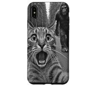 Gato Selfie asustado perseguido por Sasquatch a través del bosque Carcasa para iPhone XS Max