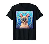Gato Siamés Gato Mamá Papá Ilustración Gatito Camiseta