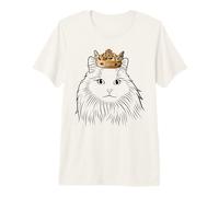 Gato Siberiano con Corona Camiseta Premium