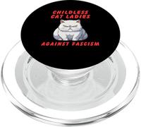 Gato sin Hijos señoras contra el fascismo Humor político Divertido PopSockets PopGrip para MagSafe