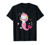 Gato Sirena Unicornio Chica Cat Mermaid Unicorn Camiseta