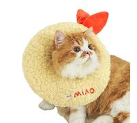 Gato Soft Cone, Plush Recovery Collar, Anti-Lick Collar, Anti-Bite Collar para gatos, Wound Healing Recovery Collar, Gato Recovery Collar, Soft Protective Collar, Plush Taiyaki Collar, Healing Collar