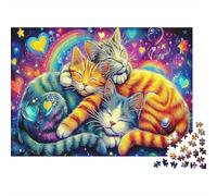 Gato Soñador Rompecabezas 1000 Piezas para Adultos Papel Puzzle Temática Gato Decorativo Educativo 70x50cm/1000pcs