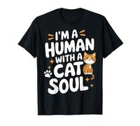 Gato Soy Humano Con Un Gato Alma Gatito Camiseta