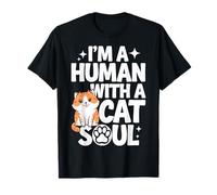 Gato Soy un humano con un gato Alma Gatito Mascota Camiseta