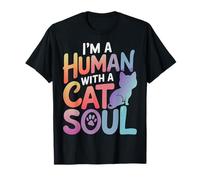 Gato Soy un humano con un gato Alma Gatos Gatito Camiseta