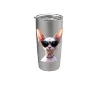 Gato Sphynx Gato Esfinge Gato Canadiense Dulce Esfinge Gatos Vaso térmico de acero inoxidable de doble pared