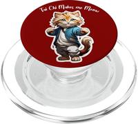 Gato Tai Chi me Hace Maullar, Gatito Divertido, Equilibrio PopSockets PopGrip para MagSafe