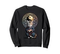 Gato Tai Chi Yin Yang Flor de la Vida Artes Marciales Gatito Sudadera