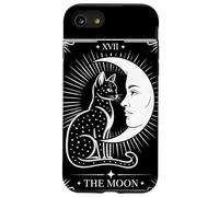 Gato Tarot Místico XVII The Moon Luna Creciente Tarot Carcasa para iPhone SE (2020) / 7 / 8