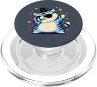 Gato Tigre Azul Gato Dabbing Dance Gat Sombrero Niños A Juego PopSockets PopGrip para MagSafe