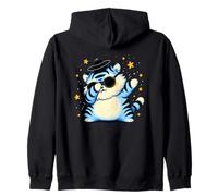 Gato Tigre Azul Gato Dabbing Dance Gat Sombrero Niños A Juego Sudadera con Capucha