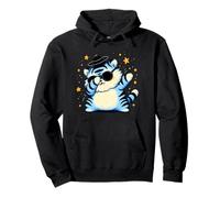 Gato Tigre Azul Gato Dabbing Dance Gat Sombrero Niños A Juego Sudadera con Capucha