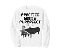 Gato Tocando el Piano, la práctica Hace la perfección Sudadera