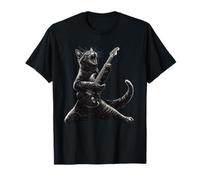 Gato tocando la guitarra | Funny Rock Star Classic Rock & Roll Cat Camiseta