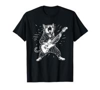 Gato tocando la guitarra | Funny Rock Star Classic Rock & Roll Cat Camiseta