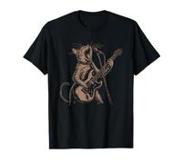 Gato tocando la guitarra | Funny Rock Star Classic Rock & Roll Cat Camiseta