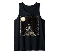 Gato tocando la guitarra | Funny Rock Star Classic Rock & Roll Cat Camiseta sin Mangas