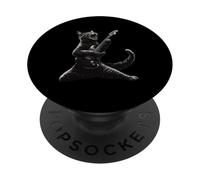Gato tocando la guitarra | Funny Rock Star Classic Rock & Roll Cat PopSockets PopGrip Adhesivo