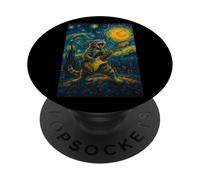 Gato tocando la guitarra Rock Star Rock and Roll Cat Lover Art PopSockets PopGrip Adhesivo