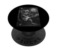 Gato tocando la guitarra Rock Star Rock and Roll Cat Lover Art PopSockets PopGrip Adhesivo