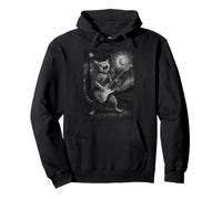Gato tocando la guitarra Rock Star Rock and Roll Cat Lover Art Sudadera con Capucha