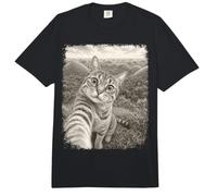 Gato Tomando Selfie Chocolate Hills Filipinas Comfort Colors Adult Heavyweight T-Shirt