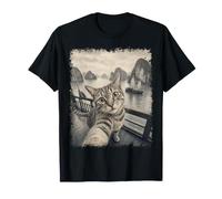 Gato Tomando Selfie Ha Long Bay Vietnam Camiseta