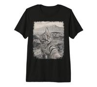 Gato Tomando Selfie Monte Kilimanjaro Tanzania Camiseta Premium