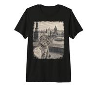 Gato Tomando Selfie Praga Checa Ciudad Vieja Camiseta Premium